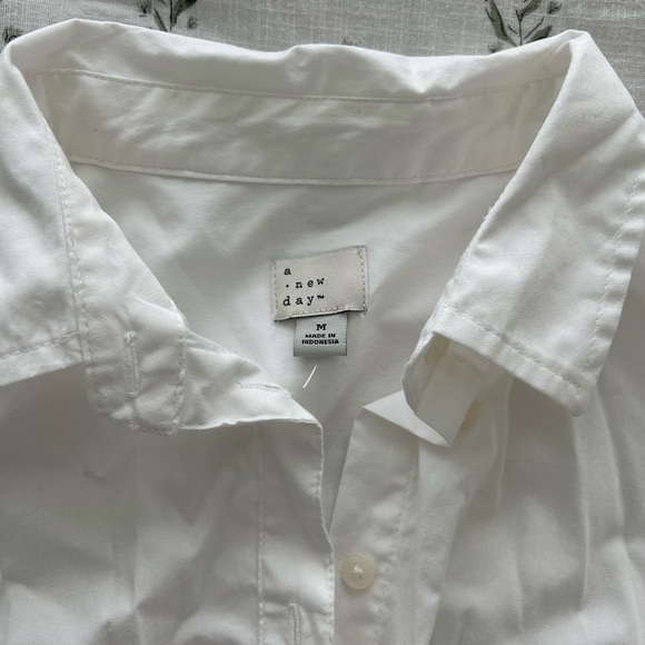 a new day Tops - A New Day White Casual Button Down Shirt